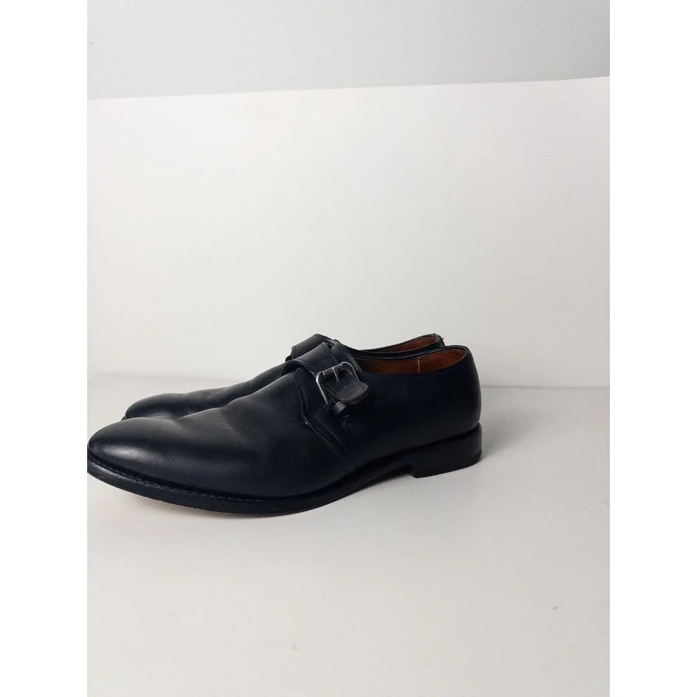 Allen Edmonds Warwick Shoes Mens‎ US 9.5 Black Monk Strap Dress Leather